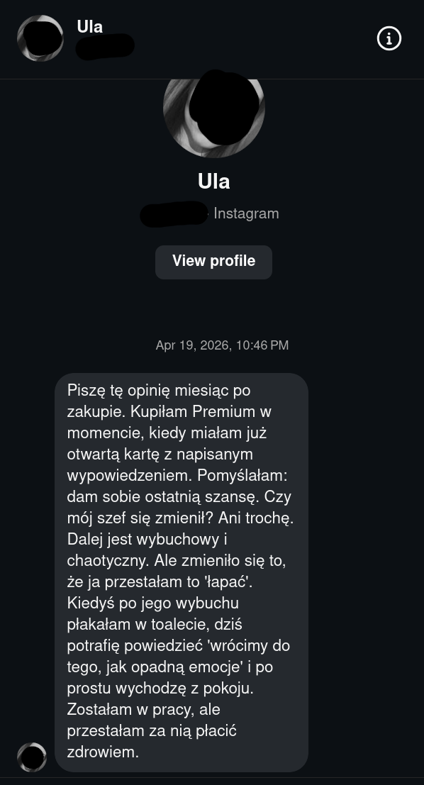 Opinia uczestniczki programu Toksyczny szef